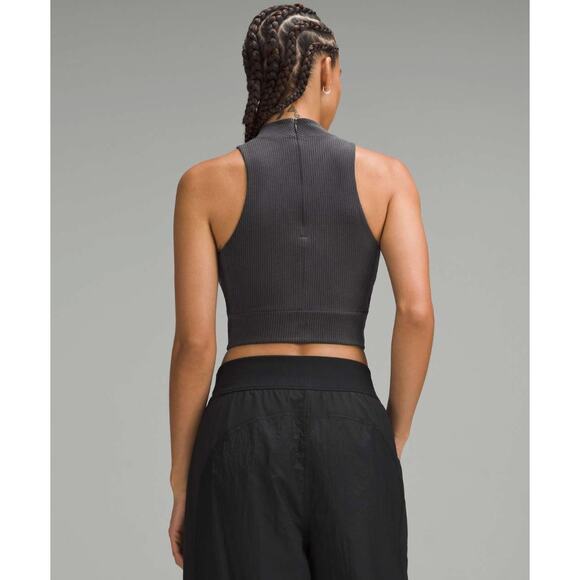 Lululemon Ribbed Softstreme Mockneck Cropped Tank Top NWT Size XL - Picture 3 of 3